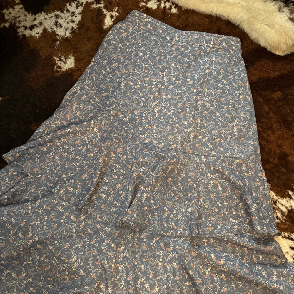 Floral Blue Skirt